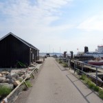 Nekselø Havns passagerly set fra landsiden.