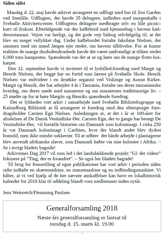 Siden sidst okt. 2017