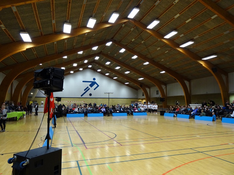 Svebølle Hallen var en flot ramme omkring eftermiddagens arrangement. Foto: F.P.