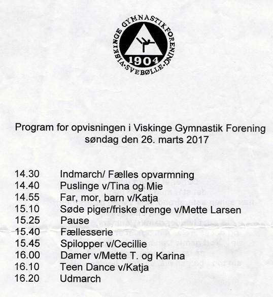 Svebølle Hallen Gymnastikopvisning 2017 A